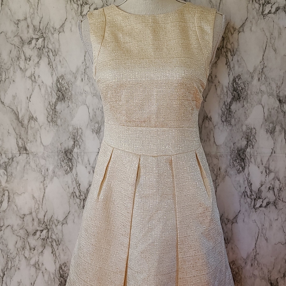 C.Luce metallic tweed dress size small